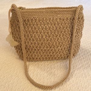 Liz Claiborne Mini Woven Tan Handbag